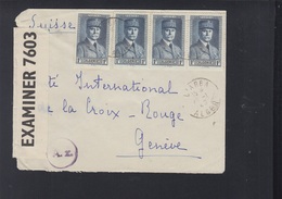 Algerie Lettre L'Arba 1943 Pour La Croix Rouge Geneve - Briefe U. Dokumente