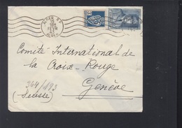 Algerie Lettre Alger 1943 Pour La Croix Rouge Geneve - Briefe U. Dokumente