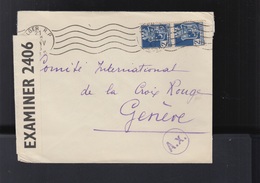 Algerie Lettre 1943 Alger A Geneve Croix Rouge - Covers & Documents