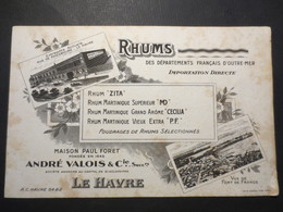 Buvard - Rhums Zita " MD " Cecilia " P.F  - André Valois Le Havre - Liqueur & Bière