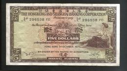 HONG KONG - SHANGHAI BANKING CORPORATION - 5 DOLLARS (1973) - Hongkong