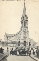 Delcampe - CARTE POSTALE ORIGINALE ANCIENNE : ARGENTEUIL L'EGLISE ANIMEE VAL D'OISE (95) - Argenteuil