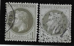 France N°25/25a - Les 2 Nuances - B/TB - 1863-1870 Napoleon III With Laurels