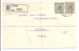 Tanganyika R-Cover To Deutschland Solingen 1930 - Tanganyika (...-1932)