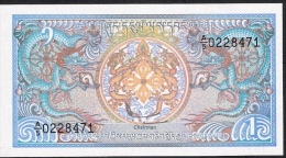 BHUTAN P12b 1 NGULTRUM 1986 #A/5     Signature 2 UNC. - Bhutan