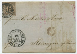 1854 AD Thurn & Taxis Brief Frankfurt Kitzingen - Storia Postale
