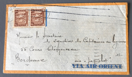 Indochine, Lettre AIR ORIENT Utilisée Pour Retour "via Paquebot" Manuscrit - (B1706) - Cartas & Documentos