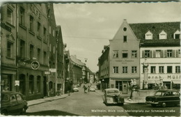 AK GERMANY - WEILHEIM - BLICK VOM MARIENPLATZ ZUR SCHMIED -STRABE - 1950s/60s  (BG6276) - Weilheim