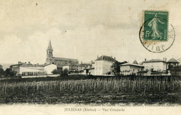 Vignes - Vin - JULIENAS (Rhône) - Vue Générale - Kiosque - Habitations  - Eglise -  Mai 1916 - Julienas