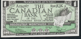 CANADA NLP 1 DOLLAR  1992 FANTASY  BANK NIAGARA RIVER UNC. - Kanada