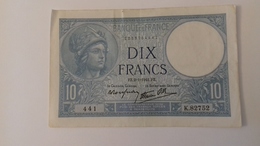 BILLET DE 10 FRANCS MINERVE - 10 F 1916-1942 ''Minerve''