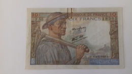 BILLET DE 10 FRANCS MINEUR - 10 F 1941-1949 ''Mineur''