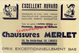 87 - LIMOGES - BEAU BUVARD CHAUSSURES MERLET - PANTOUFLES  GALOCHES- 135 RUE ARISTIDE BRIAND - Zapatos