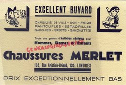 87 - LIMOGES - BEAU BUVARD CHAUSSURES MERLET - PANTOUFLES  GALOCHES- 135 RUE ARISTIDE BRIAND - Scarpe