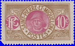 St Pierre & Miquelon 1909. ~  YT 82* - 10 C. Pêcheurs - Unused Stamps