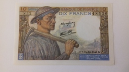 BILLET DE 10 FRANCS MINEUR - 10 F 1941-1949 ''Mineur''