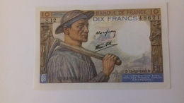 BILLET DE 10 FRANCS MINEUR - 10 F 1941-1949 ''Mineur''