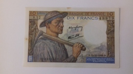 BILLET DE 10 FRANCS MINEUR - 10 F 1941-1949 ''Mineur''