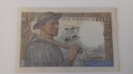 BILLET DE 10 FRANCS MINEUR - 10 F 1941-1949 ''Mineur''