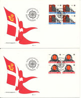 Denmark FDC EUROPA CEPT 5-4-1990 Complete Set Of 2 On 2 Covers With FLAG Cachet - 1990