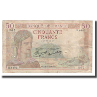 France, 50 Francs, Cérès, 1936, 1936-05-28, B+, Fayette:17.26, KM:81 - 50 F 1934-1940 ''Cérès''