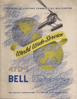 Aviation - Hélicoptère BELL 47 D-1 - Rare - Advertisements