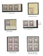 ARGENTINA: GJ.1036 + 1037 + 1038, 20c. Guillermo Brown Types A, B And C, Study Of The Issue On 7 Album Pages, Including  - Ungebraucht