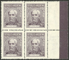 ARGENTINA: GJ.1038CD, Block Of 4 With RIGHT LABELS, VF! - Ungebraucht