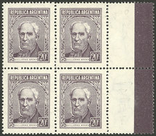 ARGENTINA: GJ.1038CD, Block Of 4 With RIGHT LABELS, VF! - Nuevos