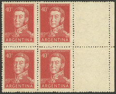 ARGENTINA: GJ.1041CD, Block Of 4 With White RIGHT LABELS, Scarce! - Ungebraucht