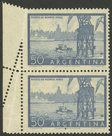 ARGENTINA: GJ.1042B, Pair With Variety IRREGULAR PERFORATION, Very Nice! - Unused Stamps