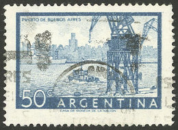 ARGENTINA: GJ.1043a, 50c. Port Of Buenos Aires (small Size), With DOUBLE IMPRESSION Variety, VF Quality! - Ungebraucht