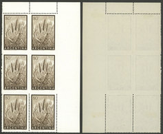 ARGENTINA: GJ.1044, 80c. Wheat, Block Of 6 With BLIND PERFORATIONS Variety (barely Impressed, It Did Not Cut The Paper), - Ungebraucht