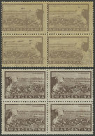 ARGENTINA: GJ.1045, 1P. Cattle, Block Of 4 With OFFSET IMPRESSION On Back, VF! - Ungebraucht