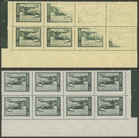 ARGENTINA: GJ.1123CA, 10c. Yacare Caiman, Block Of 8 With OFFSET IMPRESSION ON BACK, Excellent! - Unused Stamps