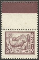 ARGENTINA: GJ.1124CA, 20c. Llama With LABEL AT TOP, VF Quality! - Nuevos