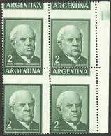 ARGENTINA: GJ.1135A, Block Of 4 With VERY SHIFTED PERFORATION ("ARGENTINA" At Top In Each Stamp!), Excellent!" - Unused Stamps