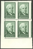 ARGENTINA: GJ.1135A, Block Of 4 With PERFORATION SHIFTED DIAGONALLY, Fantastic! - Neufs