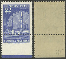 ARGENTINA: GJ.1147, 22P. Industry In Offset, The Bottom Perforation With Strong Upward Shift, VF! - Neufs