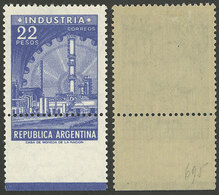 ARGENTINA: GJ.1147, 22P. Industry In Offset, The Bottom Perforation With Strong Upward Shift, VF! - Ongebruikt