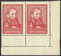 ARGENTINA: GJ.1302, Corner Pair With DOUBLE PERFORATION Below That Produces 2 Small Labels, VF Quality! - Nuovi