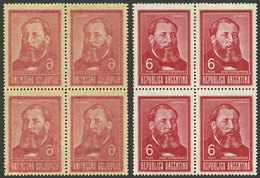 ARGENTINA: GJ.1304A, Block Of 4 With Intense Offset Impression On Back, Excellent Quality, Rare! - Unused Stamps