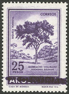 ARGENTINA: GJ.1312, 25P. Quebracho Tree In Photogravure, With Large Ink Spot Across "ARGENTINA", VF!" - Ongebruikt