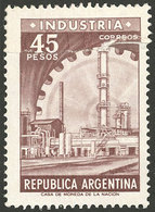 ARGENTINA: GJ.1315, 45P. Industry With End-of-roll Double Paper Variety, Rare, VF Quality! - Unused Stamps