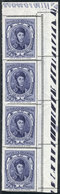 ARGENTINA: GJ.1317, Corner Strip Of 4 With Spectacular TRIPLE PERFORATION Variety, Excellent! - Unused Stamps