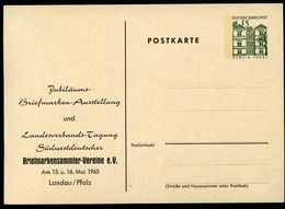 Bund PP34 D2/002  AUSSTELLUNG LANDAU PFALZ 1965  NGK 5,00 € - Privé Postkaarten - Ongebruikt