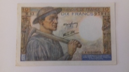 BILLET DE 10 FRANCS MINEUR - 10 F 1941-1949 ''Mineur''