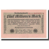 Billet, Allemagne, 5 Millionen Mark, 1923, 1923-08-20, KM:105, SUP - 5 Miljoen Mark