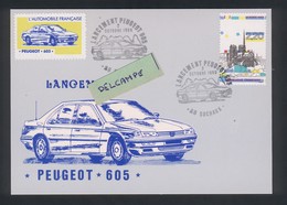 25 - Sochaux - Lancement De La Peugeot 605 - PKW