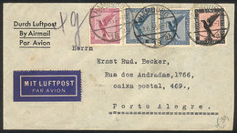 GERMANY: Airmail Cover Sent From Hamburg To Brazil On 9/JUN/1933 Franked With 1.55Mk., By Air France (transit Backstamp  - Otros & Sin Clasificación